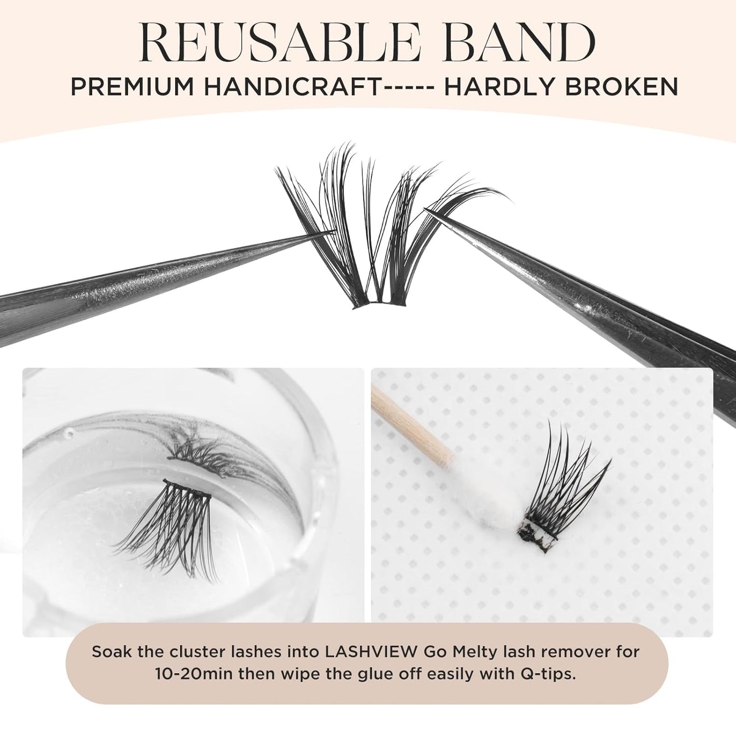 PopUp Lash Clusters 144 Pcs Cluster Lashes DIY Cluster Eyelash Extensions Mega Volume Reusable Individual Lashes Cluster Volume Look Super Thin Band & Soft(D17)