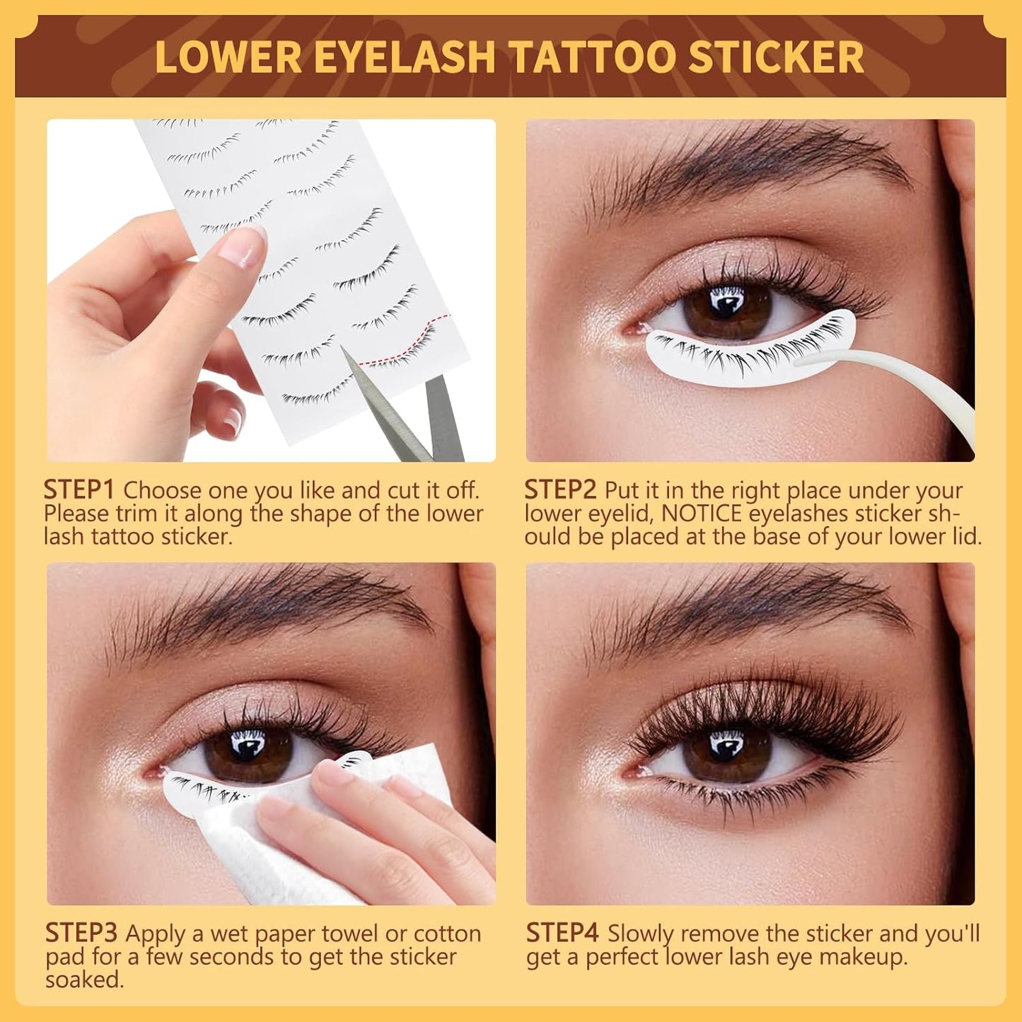 QUEWEL Magnetic Eyelashes 1 Pair Reusable Magnetic Eyelashes with Applicator No Glue Needed Eyelashes Cat Eye Natural Look Lash Clusters Kit Easy to Wear and Remove(Magnetic Lashes-E03)