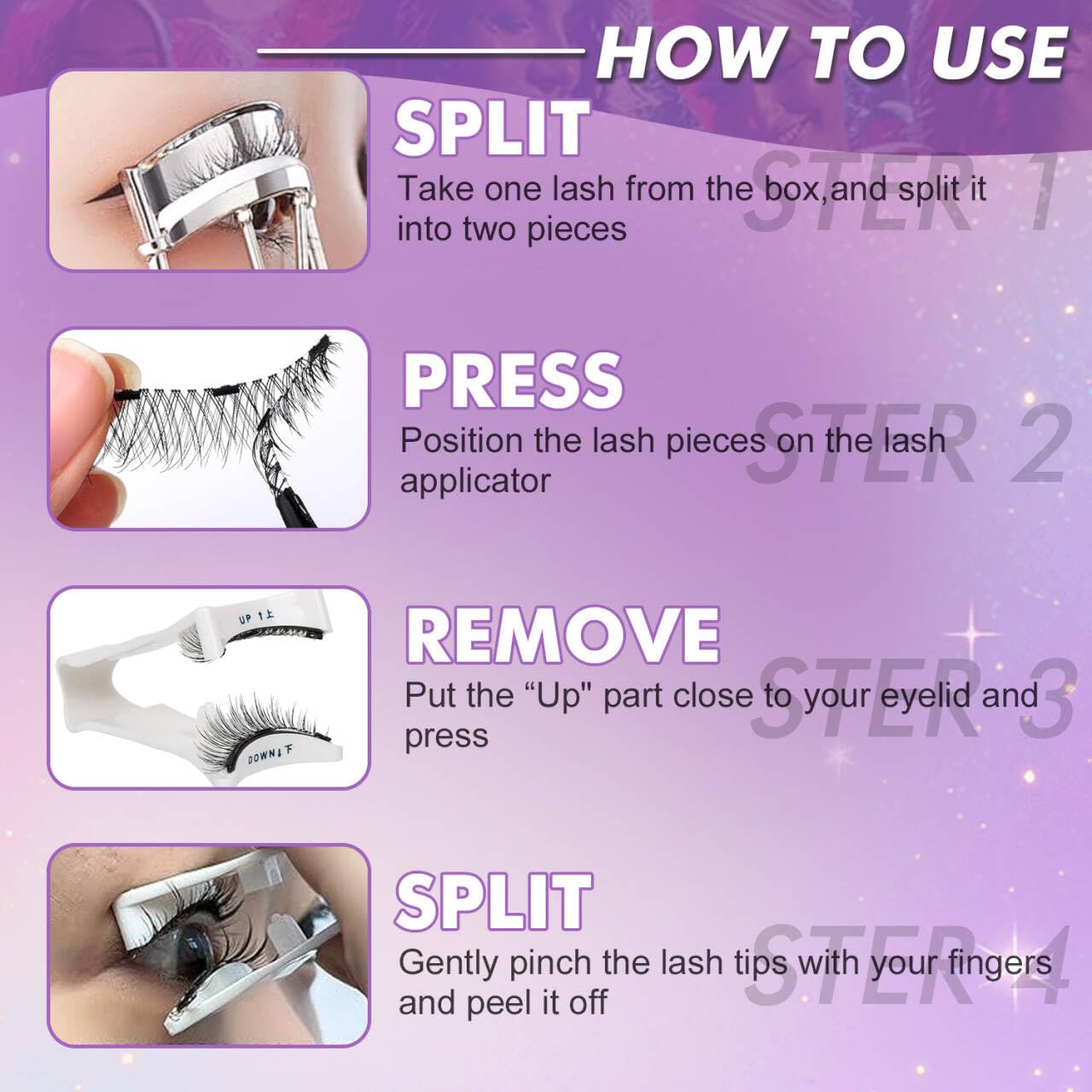 Elara Craft Magnetic Eyelashes with Applicator, Magnetic Eyelashes Natural Look,Reusable Magnet Lashes No Glue Needed Soft Lashes Kit(Fuller+Fuller)