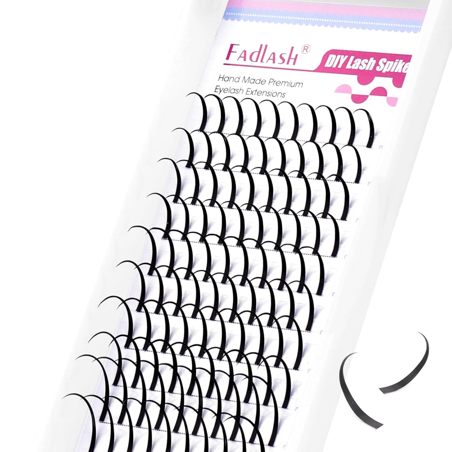 Spike Lash Clusters Lash Spikes D Curl Manga Lashes 13-21mm Soft and Lightweight Fairy Spiky Lash Clusters DIY Eyelash Clusters at Home by FADLASH (0.07D, 13-21mm)