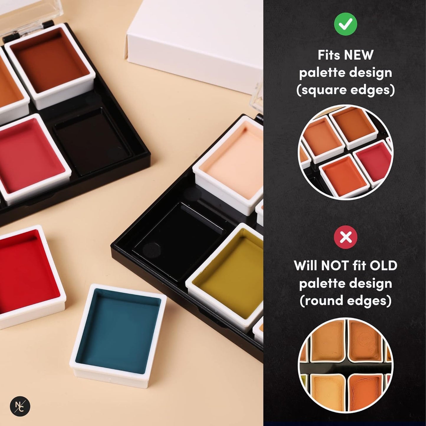 Alcohol Palette Refill Pans - Skin Tones - Beige Tone