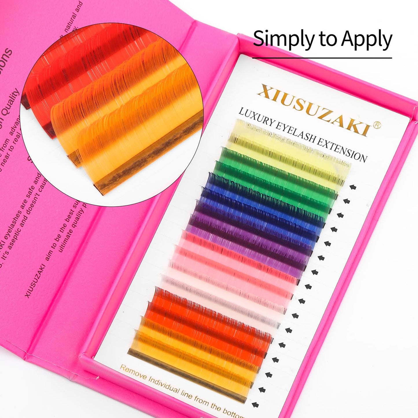 Eyelash Extensions Colored Lashes Extension 0.07 C Curl Lashes 11mm Classic Lash Extensions Soft Individual Lashes 16 Rows Natural False Eyelashes Volume Lashes Professional Use(Colored,0.07-C,11mm)