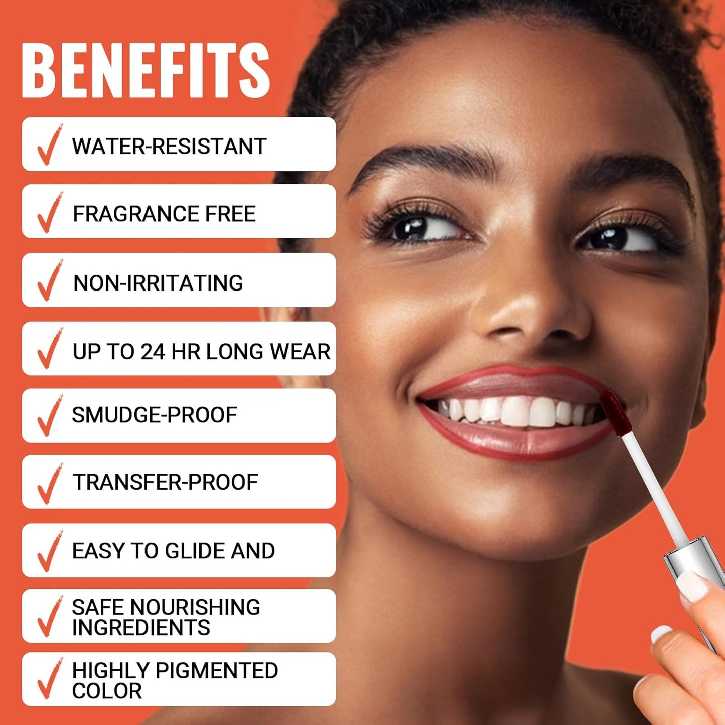 2pcs Lip Stain Peel Off - Lip Liner Stain Long Lasting Waterproof,2-in-1 Lip Liner with Tweezer Nude Matte,Non-Stick Cup,Highly Pigmented，Natural Finish,Stay On All Day,Perfect for Gift (Mauve+Rose)