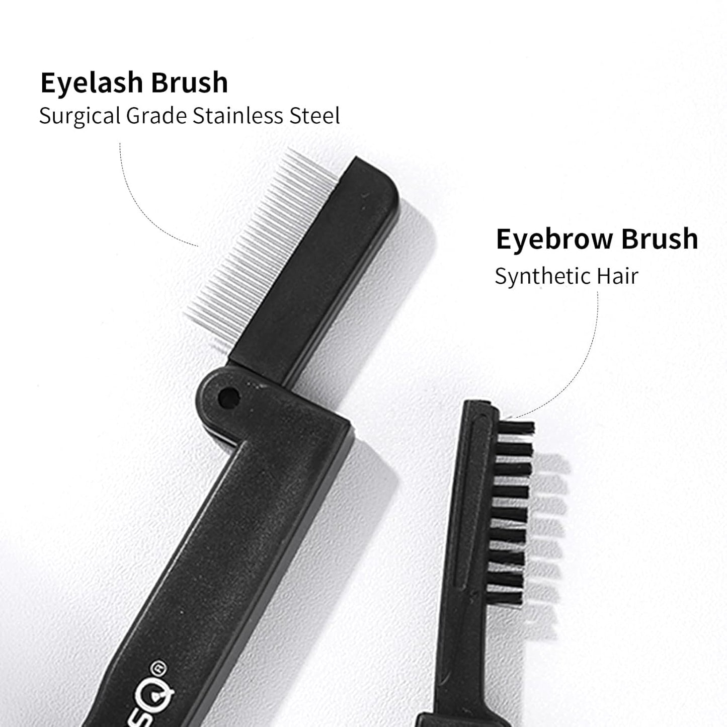 Eyelash Comb MSQ Eyelash Separator Folding Eyelash Comb Brow Brush Mascara Applicator Eyelash & Brow Definer Eyebrow & Lash Brush Eyebrow Grooming Tool