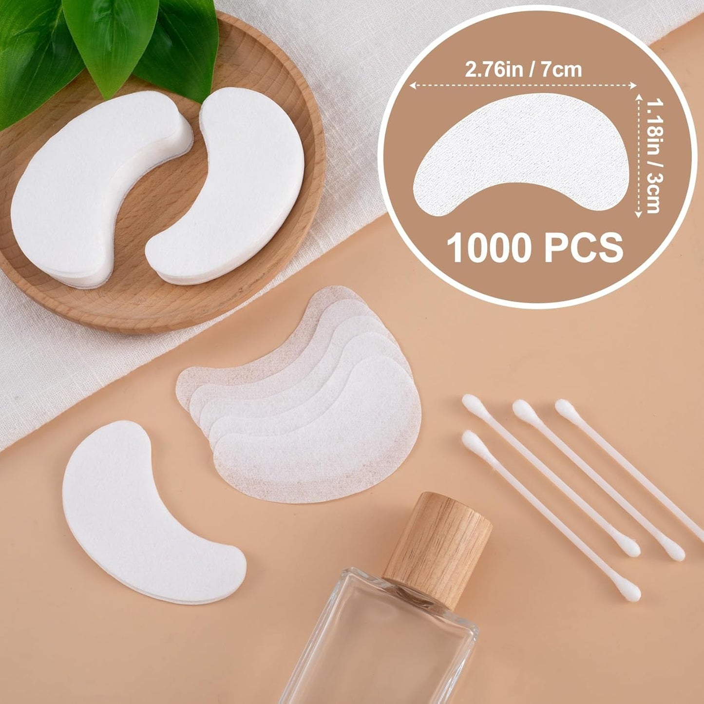 1000pcs Disposable Eye Mask Paper Patches, Non Woven Eye Care Patches, Cotton Paper Facial Eye Pads Spa, DIY Clear Eye Mask Paper Beauty Sheets for Makeup Removal