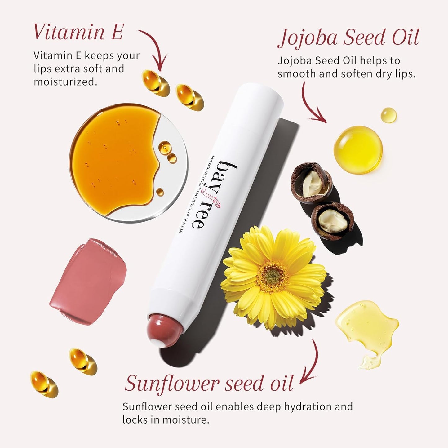 Tinted Lip Balm Plumper, Glossy, Pump Lips, Lightweight, Moisturize & Tint with Jojoba Seed Oil, Vegan Lipbalm Lip Care, Vintage Violet