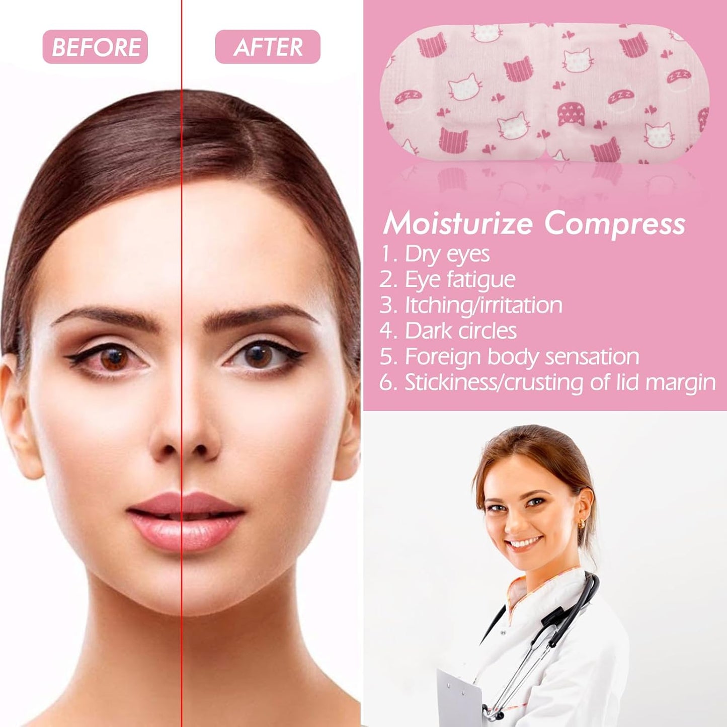 Jekeno Steam Eye Mask, 16 Packs Eye Masks for Dry Eyes Dark Circles and Puffiness, 40-60 Minutes Self Heated Steam Warm Eye Mask, Christmas Spa Gifts for Women