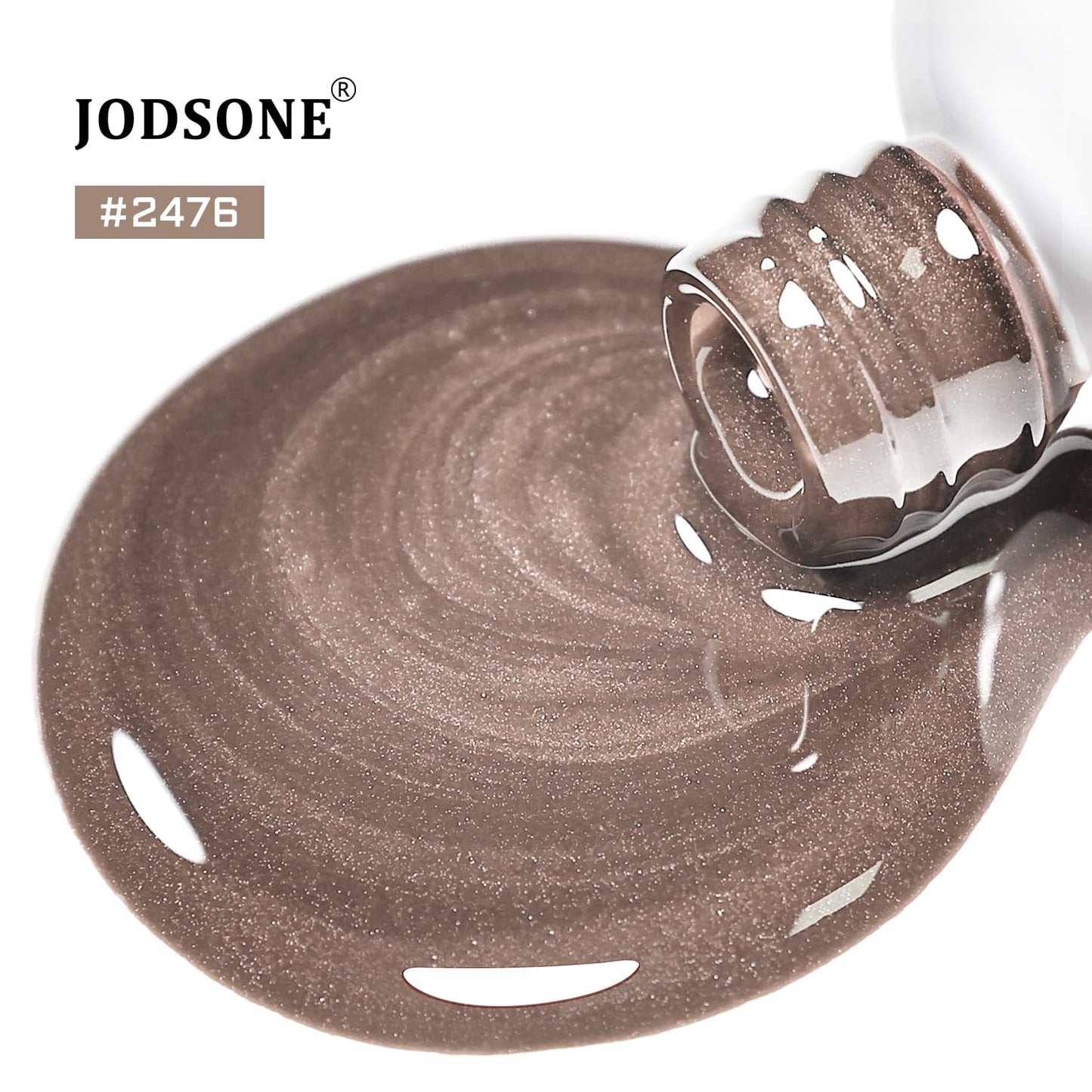 JODSONE Cat Eye Gel Nail Polish 16.5ml Brown Single Colors for Holographic Glitter Cat Eye with Magnet Reflective Translucent Need U V Lamp