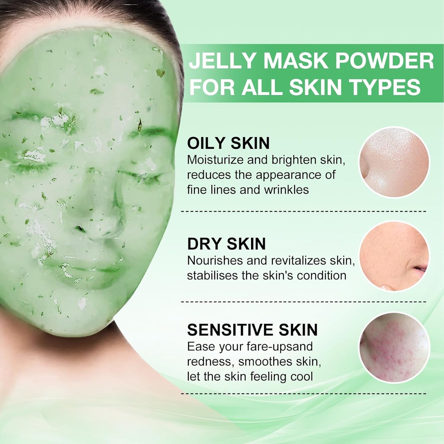 Jelly Mask for Facials Professional, Hydrating & Moisturizing Peel-Off Natural Gel Face Mask SkinCare, Professional Spa Use Jelly Face Masks, Deep Hydration & Glow 23 Fl Oz (Aloe Vera)