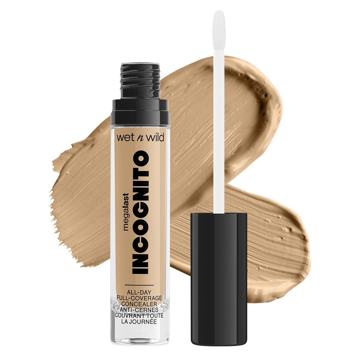 wet n wild Mega Last Incognito All-Day Full Coverage Liquid Matte Concealer, Medium Honey, 0.18 Ounce