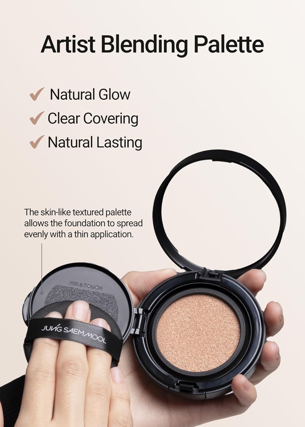 [JUNGSAEMMOOL OFFICIAL] Essential Skin Nuder Cushion (Fair Pink) | Refill Included | Natural Finish | Buildable Coverage | Makeup Artist Brand | Cream Foundation