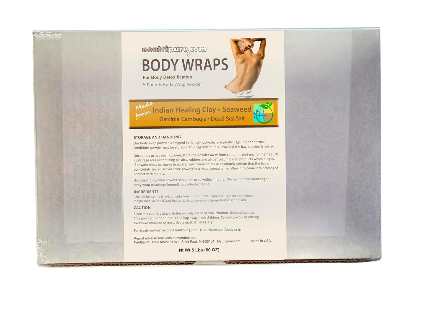 Neutripure SPA Formula Body Wrap Bulk 5 Pounds: Seaweed, Healing Clay, Garcinia Cambogia, and Dead Sea Salt