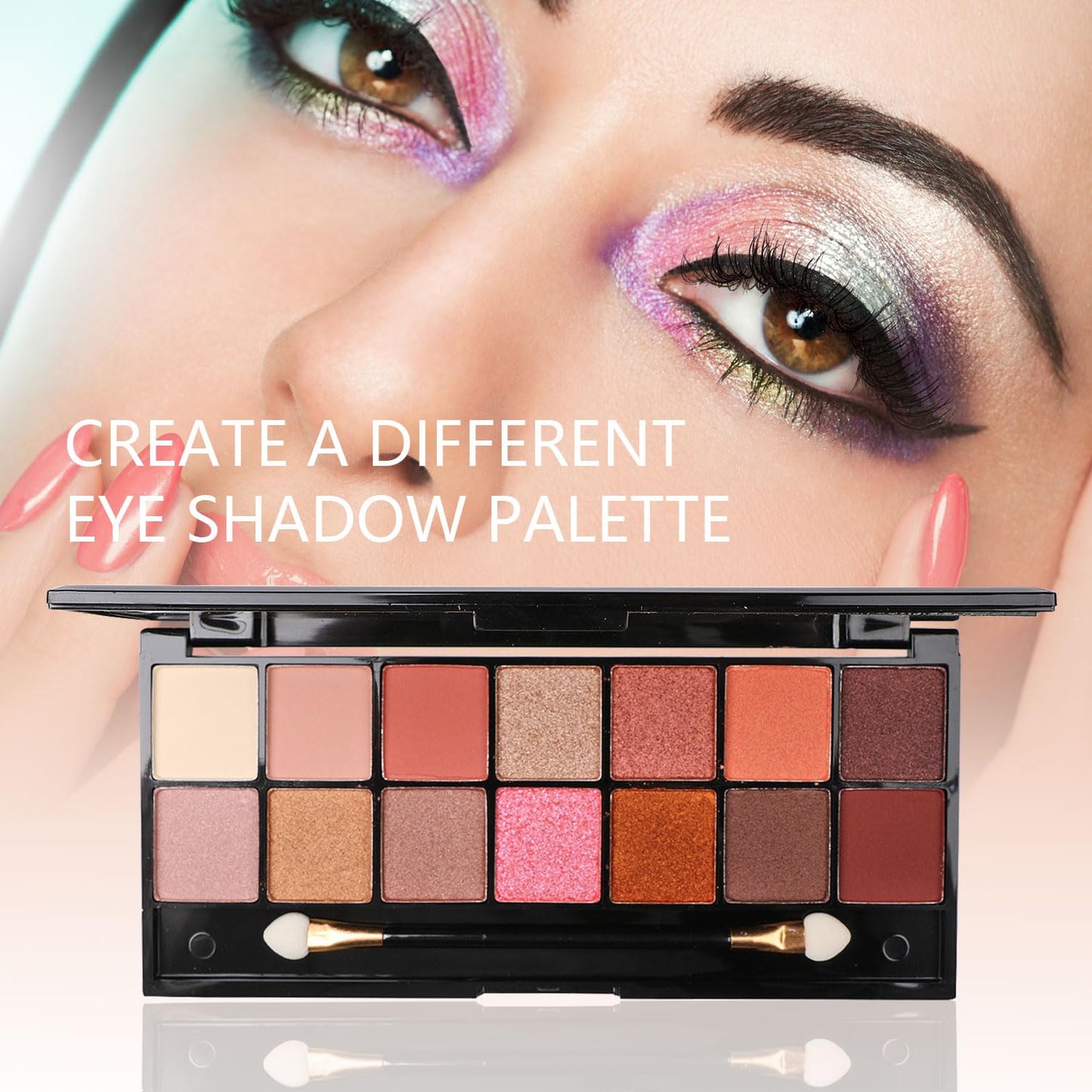 All in One Makeup Kit for Makeup storage bag 2X14 Colors Eyeshadow Palette Liquid Foundation Eyeliner Pencils Contouring Stick Lip Gloss Eyebrow Pencils 20Pcs Makeup Brushes etc For Women Girls Teens (Pink)