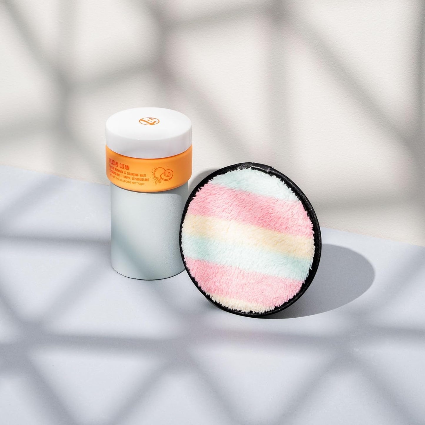 W7 Peachy Clean Makeup Cleansing Balm & Makeup Remover Cookie Disc Duo - Gently Removes Makeup