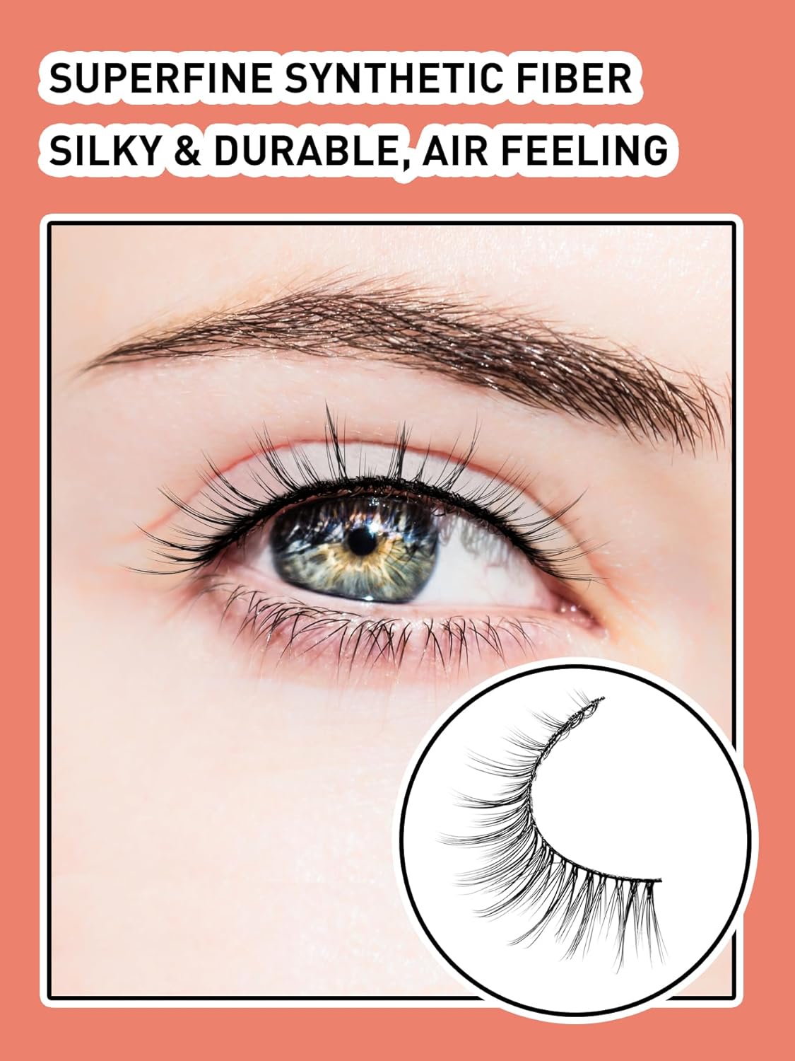 Anime Lashes Wispy False Eyelashes Natural Look 12MM Strip Lashes Thin Band False Lashes 3D Volume Fake Eyelashes 7 Pair C Curl Lash Pack Siligli