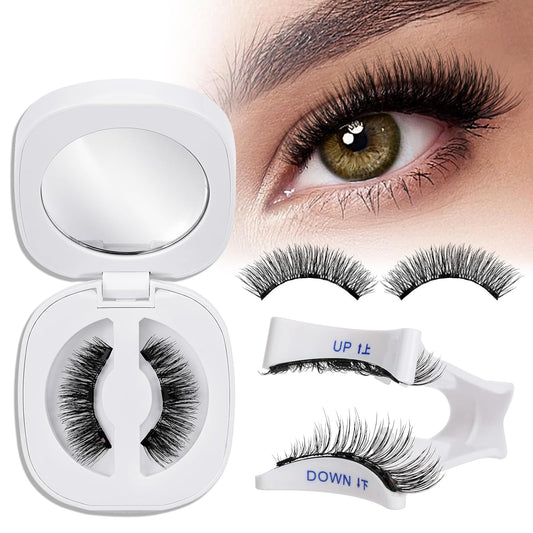 QUEWEL Magnetic Eyelashes, Reusable Magnetic Lashes With Applicator No Glue Needed Eyelashes without Eyeline Natural Look Lash Clusters (G-YC-D01)