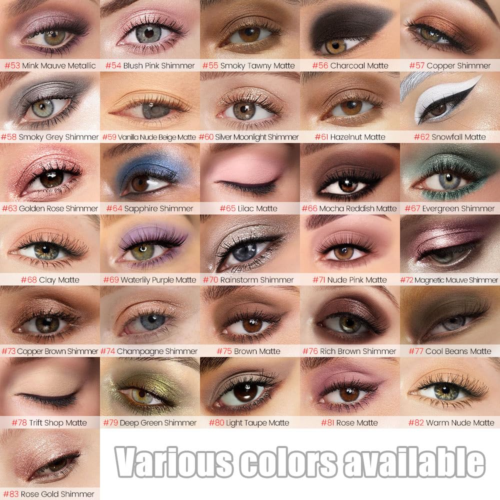 White Matte Cream Eye Shadow Stick Makeup for Women, White Matte Eyeliner Pencil Eyeshadow Brightener Stick for Eyes, Waterproof Eyeshadow Applicator Blendable sombras para ojos 62#