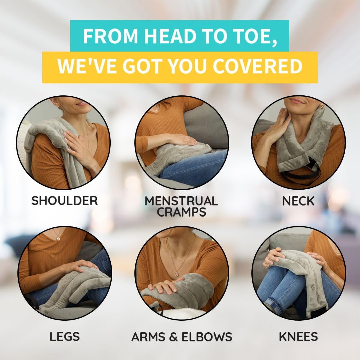 Microwavable Heating Pads For Neck Pain Relief, Back Pain, Shoulder Pain Relief - Microwave Heating Pad For Cramps And Muscle Relief, Hands- Free Heat Pack For Tense Muscle - 1 Pack - Lavender Scented