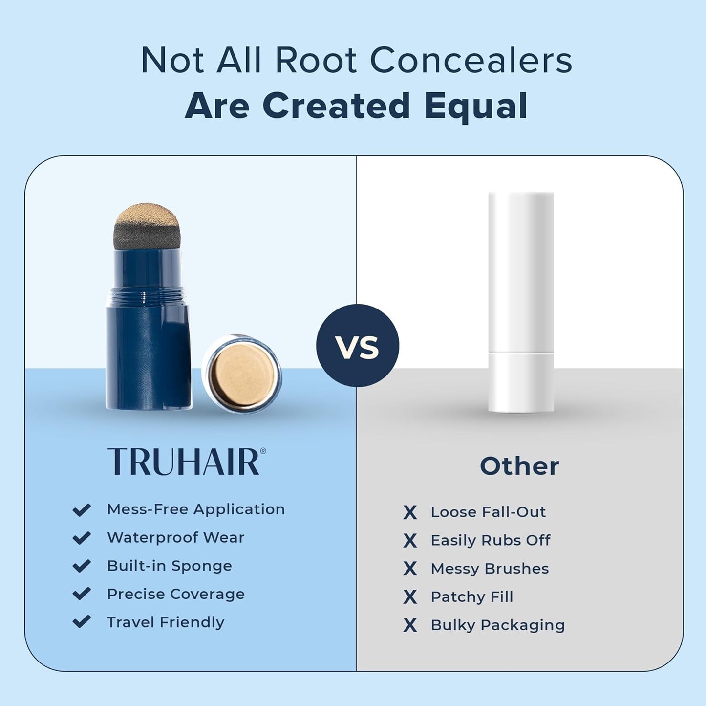 TRUHAIR Jumbo Color & Conceal Waterproof Root Touch Up - Hair Cover Up for Gray Coverage & Hairline Filling - 11 Colors Available (Medium Brown)