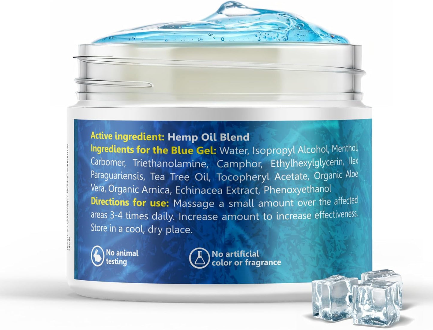 WELLUTION Cryotherapy Hemp Gel – Gentle Cooling Sensation with Menthol & Arnica – Non-Greasy, Quick-Absorbing Formula – Lightweight Gel for Comfort & Refreshing Feel – 4oz