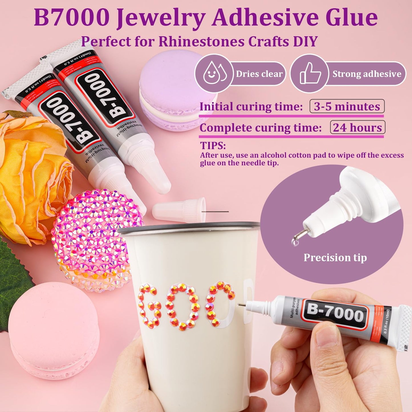 30000Pcs Resin Rhinestones for Bedazzling with Tweezers, Red AB Rhinestones for Crafting with B7000 Jewelry Glue for DIY Crafts Clothing Tumblers Shoes Fabric Nail Art