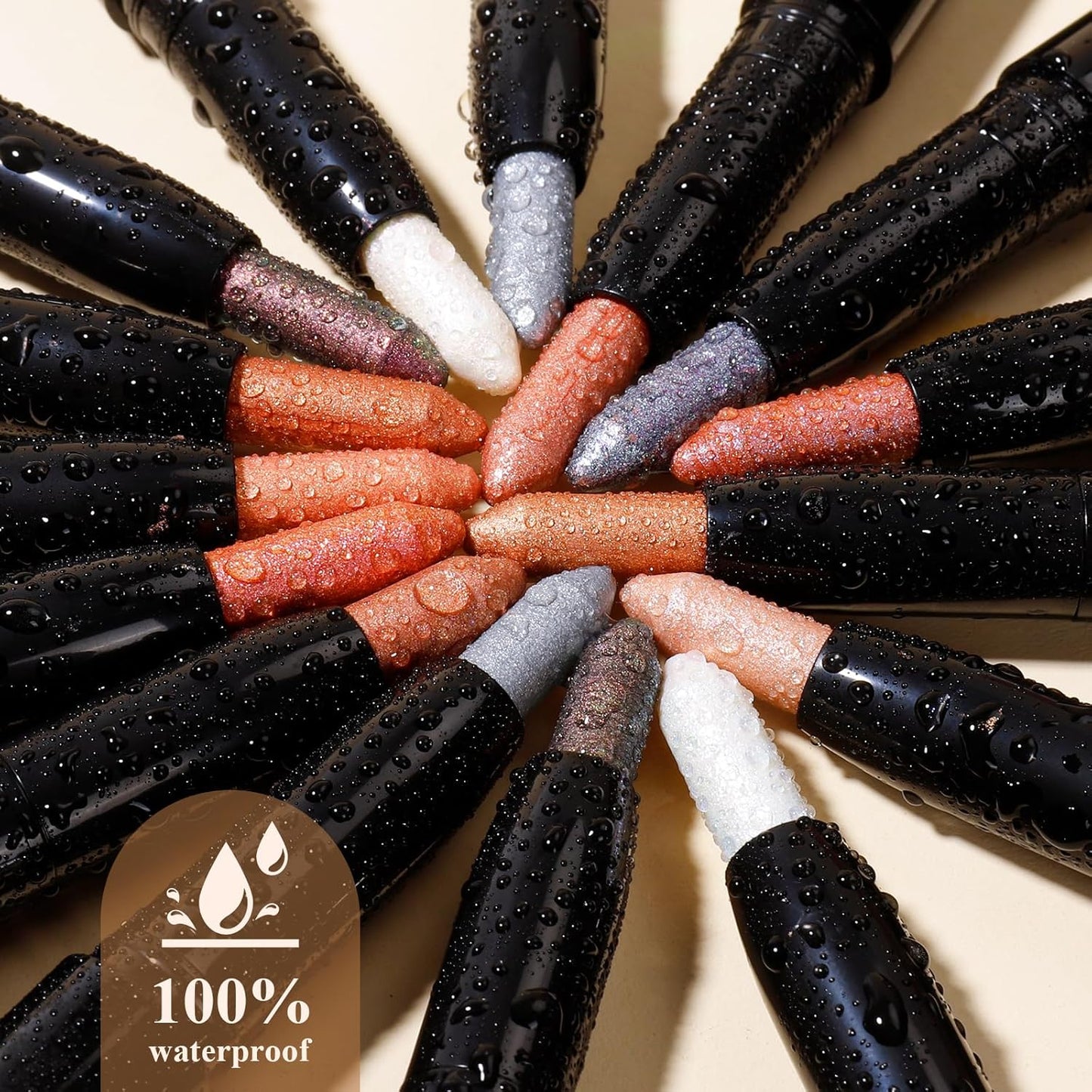 Longwear Cream Eye Shadow Sticks(64 Snowflake Matte), Smudge-Proof, Waterproof Eyeshadow,Silky Formula Glitter With Makeup Brush,Pure White