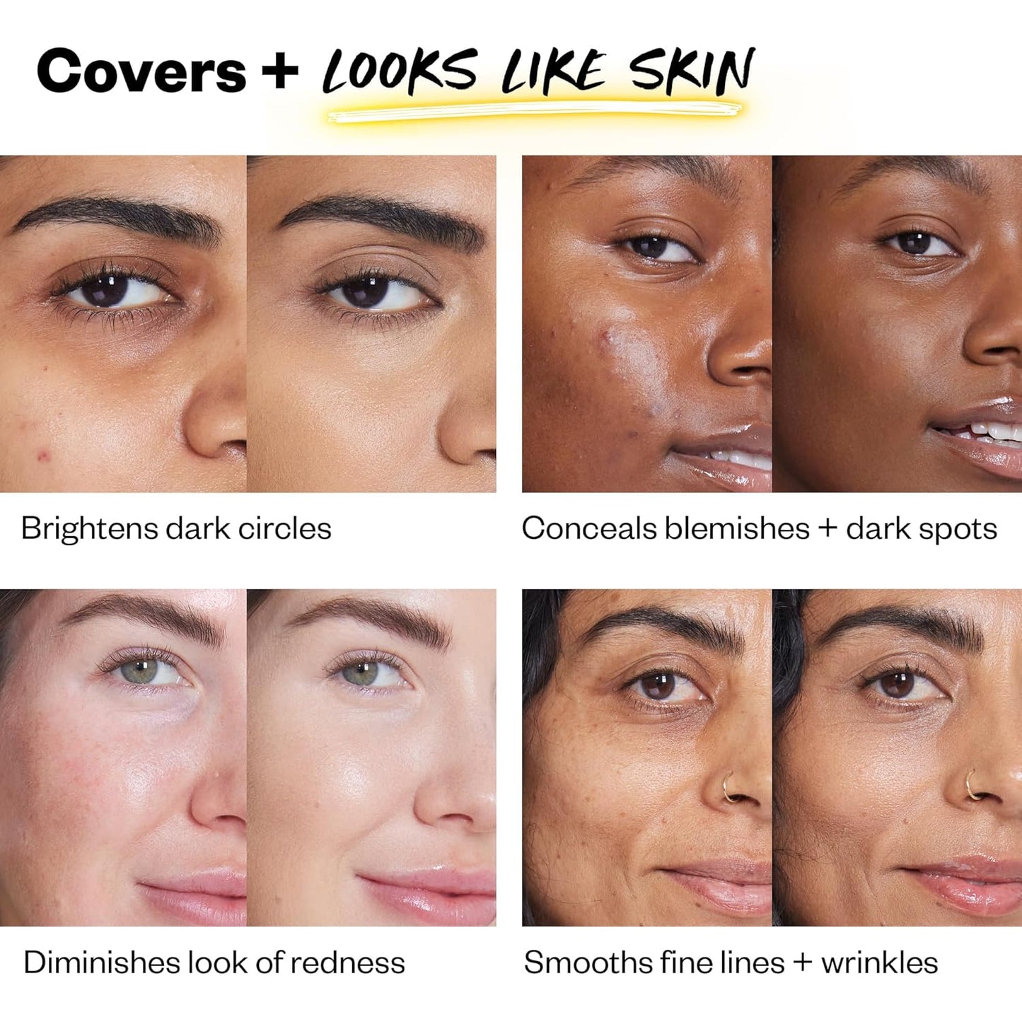 Kosas Revealer Concealer - Medium Coverage Makeup with Hyaluronic Acid, Conceals Dark Circles Under Eyes, Dark Spots and Blemishes + Brightens, Hydrates, Long-Lasting & Vegan, (Tone 9.1 N)