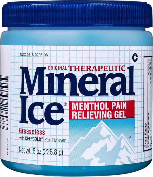 Mineral Ice Therapeutic Pain Relieving Gel, 8 Ounce