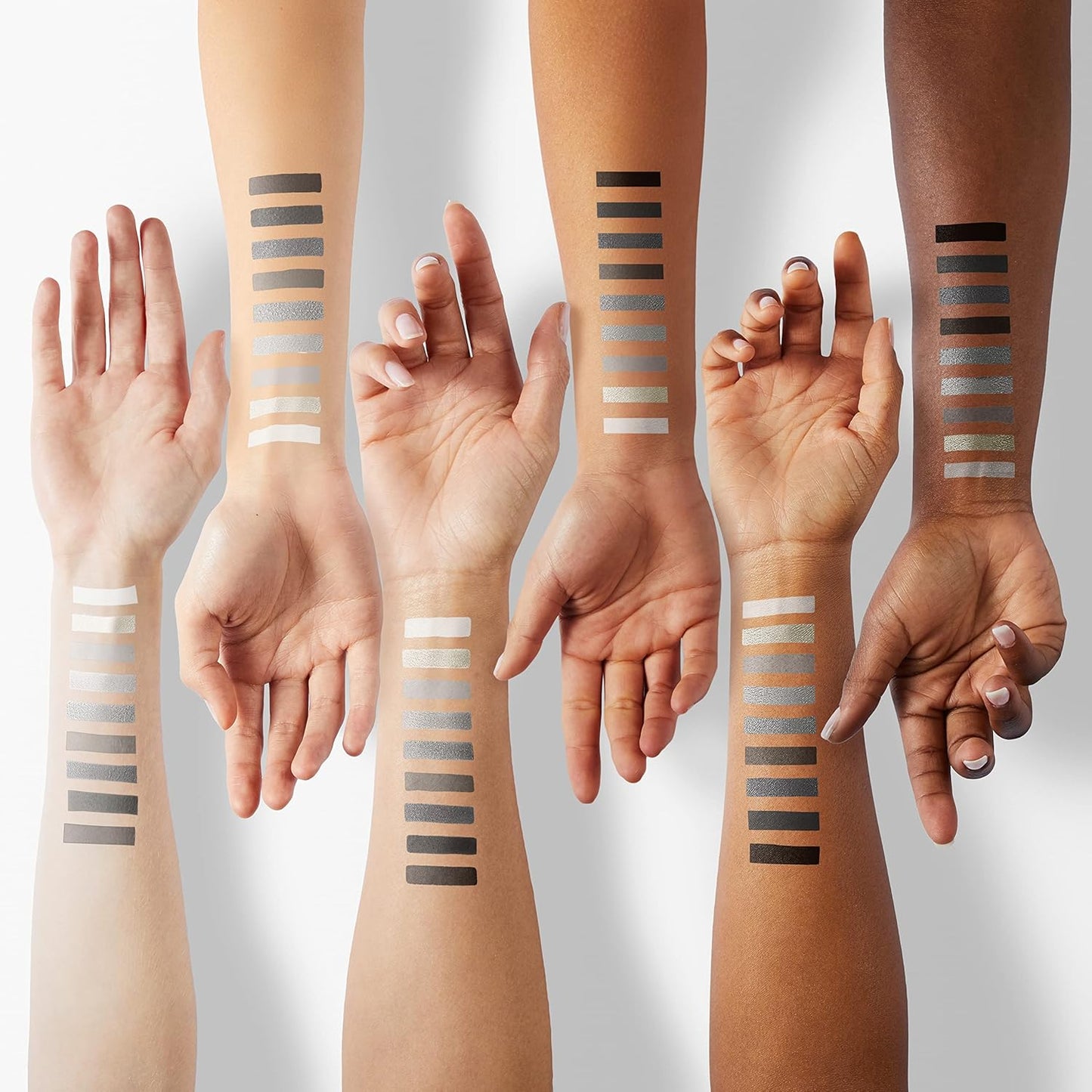 ecofavor Black Smoky Eye shadow Palette, DE’LANCI PANDA 9 Colors True Black Dark Grey Smokey Goth Makeup Pallet, 9 Soft Matte Shimmer High Pigmented Basic Black White Gray Shade for Halloween