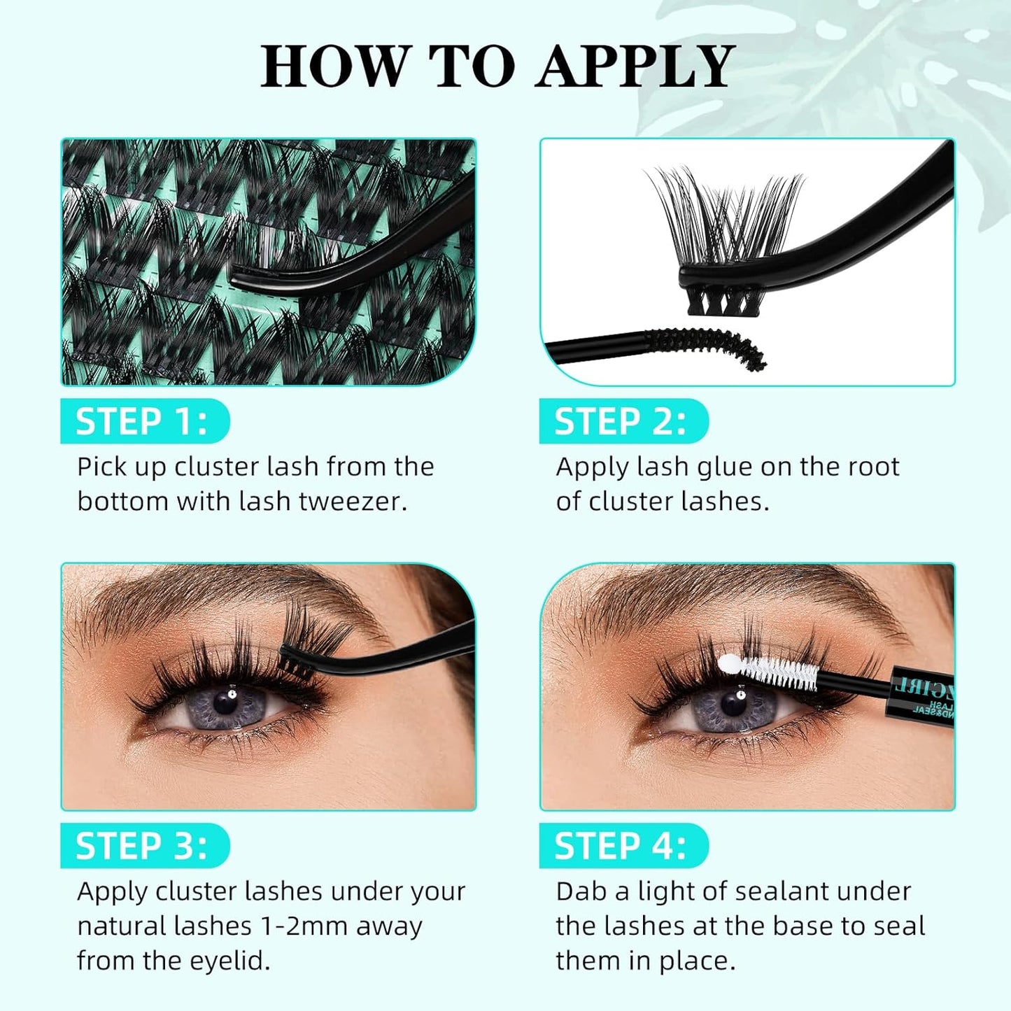 Lash Clusters Wet Look 168Pcs Eyelash Cluster Ultra-Thin Lash Band Eyelashes Extensions Spiky Anime Wide Span Lashes(Mallow,D-16mm)