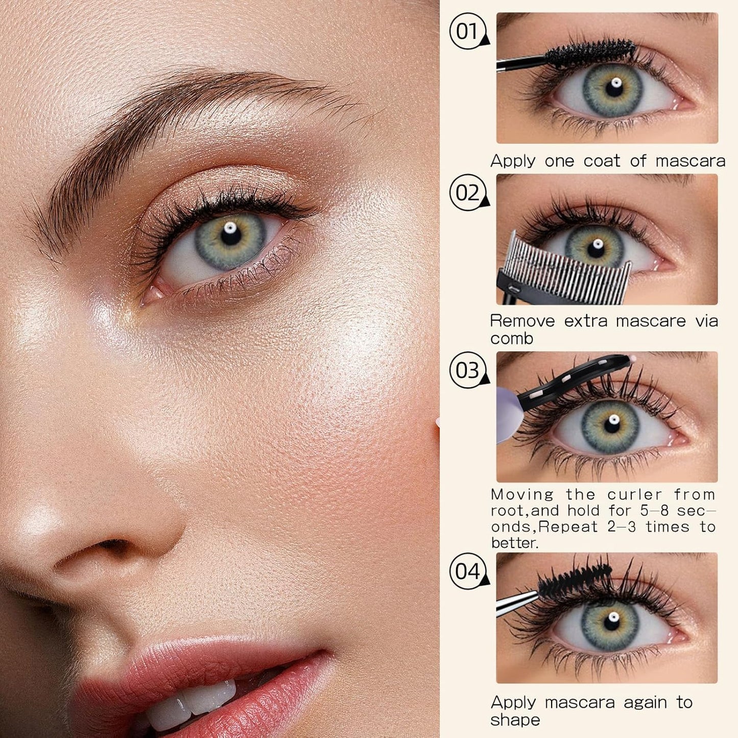 ZAPAL Heated Eyeash Curler, S600 Rechargeable Heated lash Curler, Intelligent Power Off Electric Eyelash Curler Heated Quickly 24 Hs Lasting Natural Makeup for Woman (Snow White/Silver, S600-148MM)