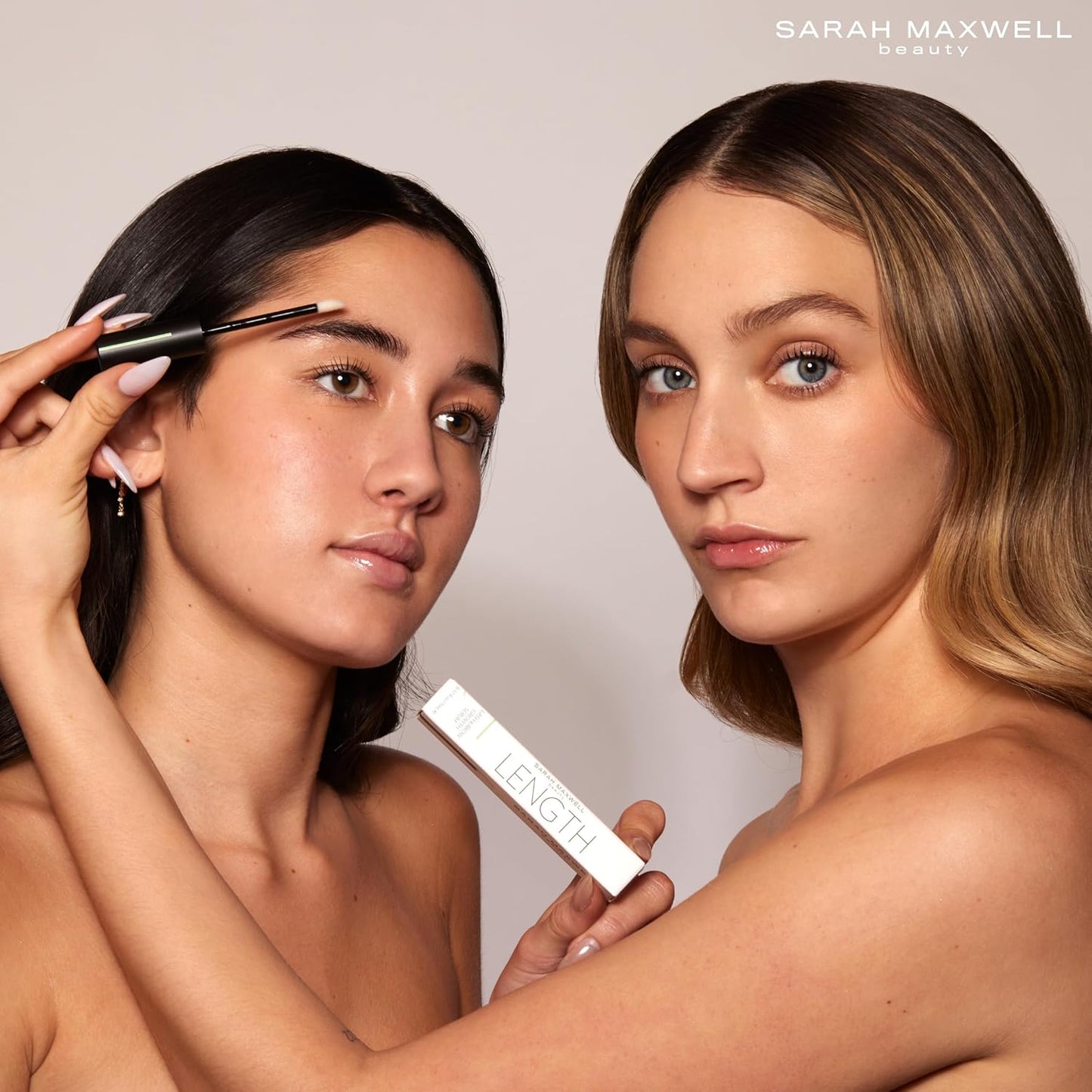 Sarah Maxwell Beauty - LENGTH Growth Serum for Eyelash & Brow Boost, Vegan, Paraben-Free, Cruelty-Free – Enhance Lashes & Brows, Clean Beauty Lash Treatment (0.17 fl oz | 5 mL)