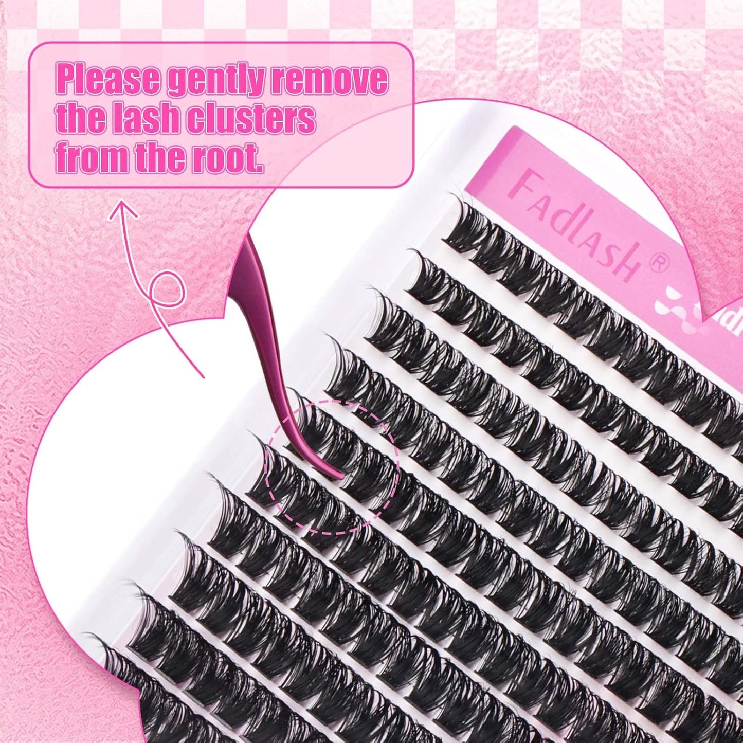 Cluster Lashes 8-16mm Lash Clusters 100 D Lash Extension Clusters Individual Lashes Soft DIY Eyelash Extensions Mixed Tray Eyelash Clusters Natural Look (100D-0.07D, 8-16mm)