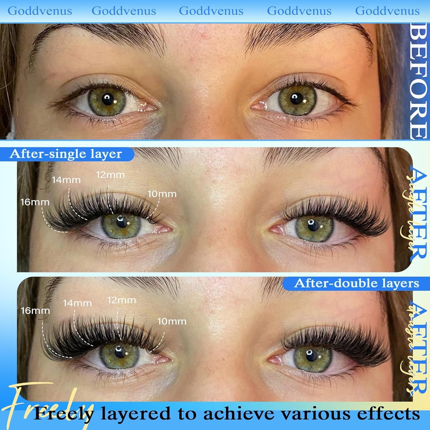 Wispy Lash Clusters Natural Lashes Clusters Wispy Eyelash Clusters CD Curl Cluster Eyelash Extensions DIY Individual Lashes Invisible Band Lash Extension Fluffy Eyelashes Clusters