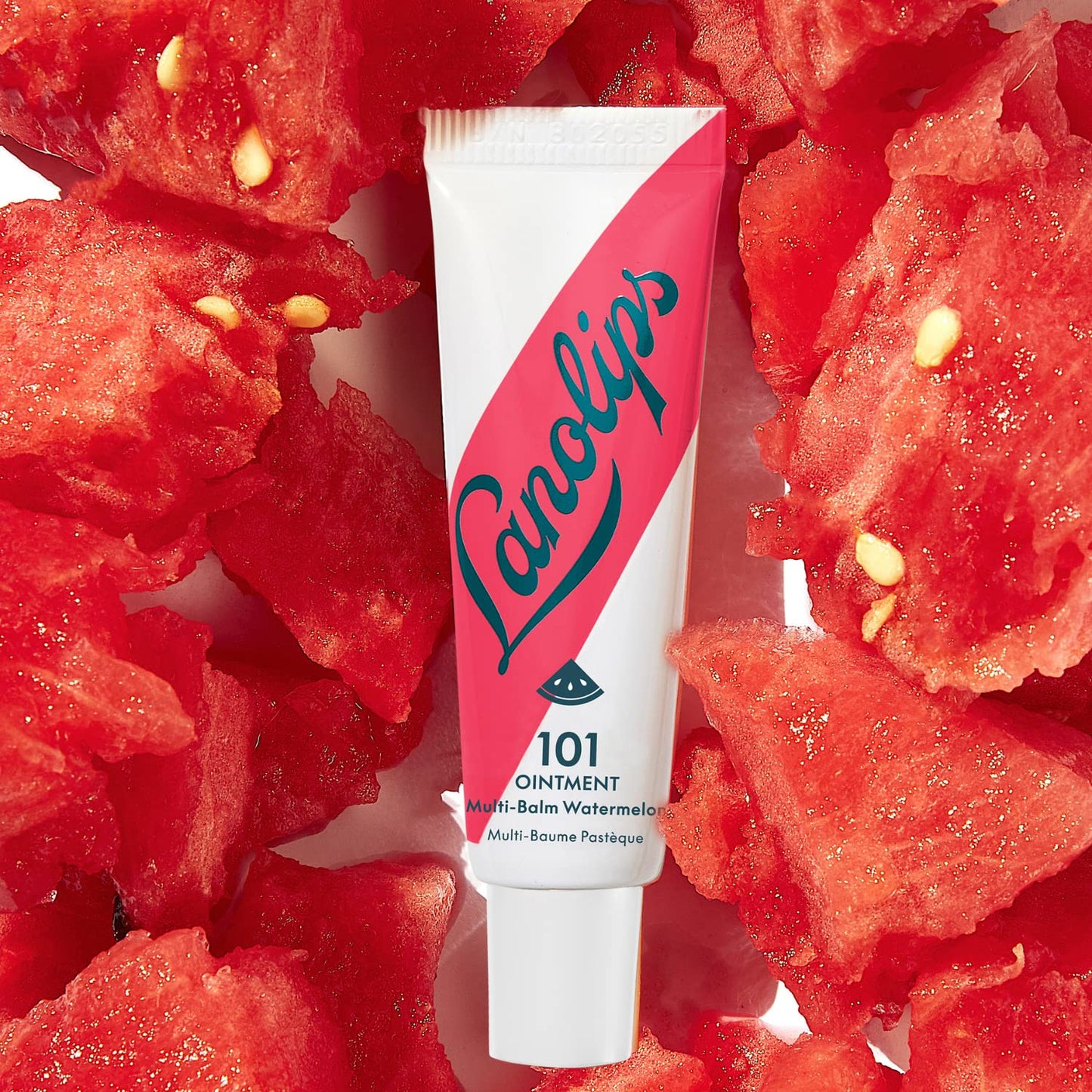 Lanolips 101 Ointment - Lanolin Lip Balm for Smooth, Hydrated & Healthy Lips - Multipurpose Lip Ointment with Lanolin Oil for Dry Lips, Cuticles & More - Watermelon (0.52 oz)