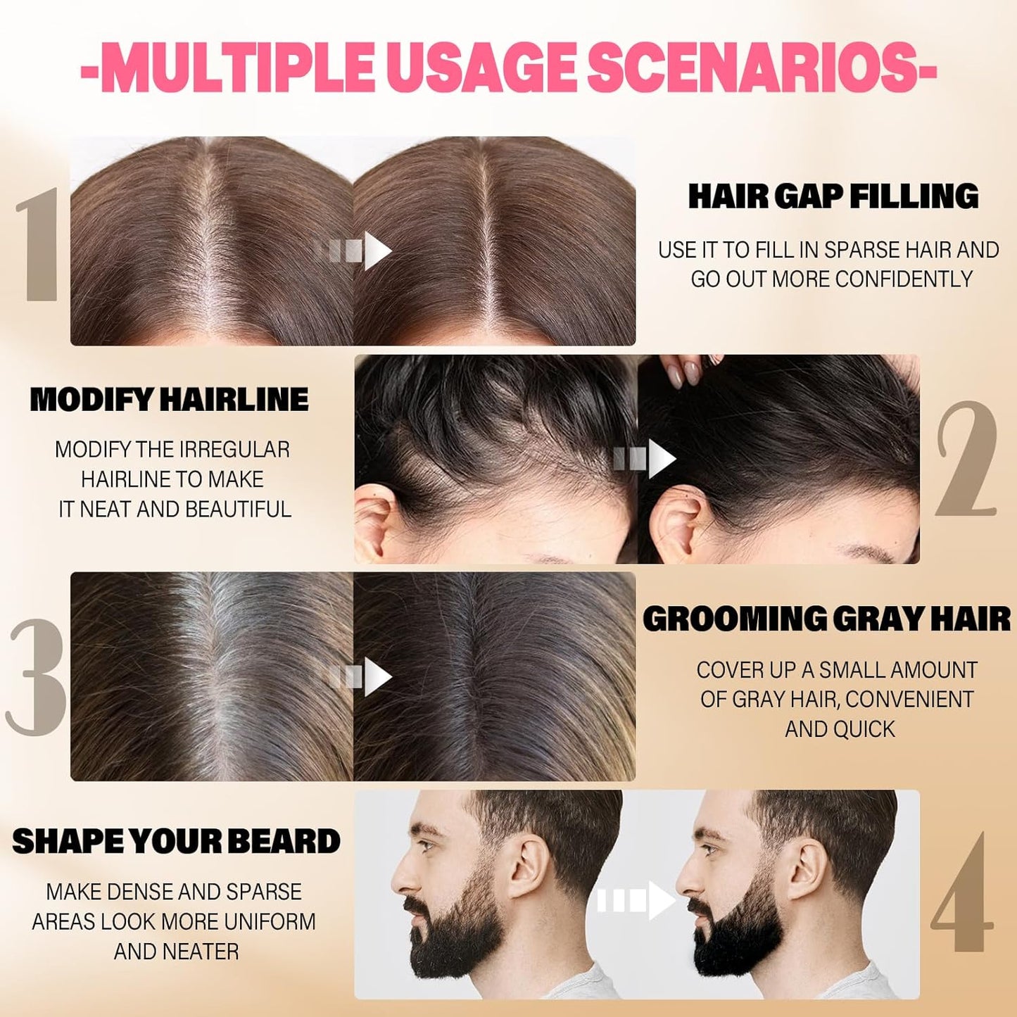 Root Touch Up Sets,Hairline Powder for Women Cover Up- Hairline Concealer for Thin and Thinning Hair, Water & Sweat Resistant,Contain Azonbey Makeup Brush (Light Brown, Med-Makeup Brush)