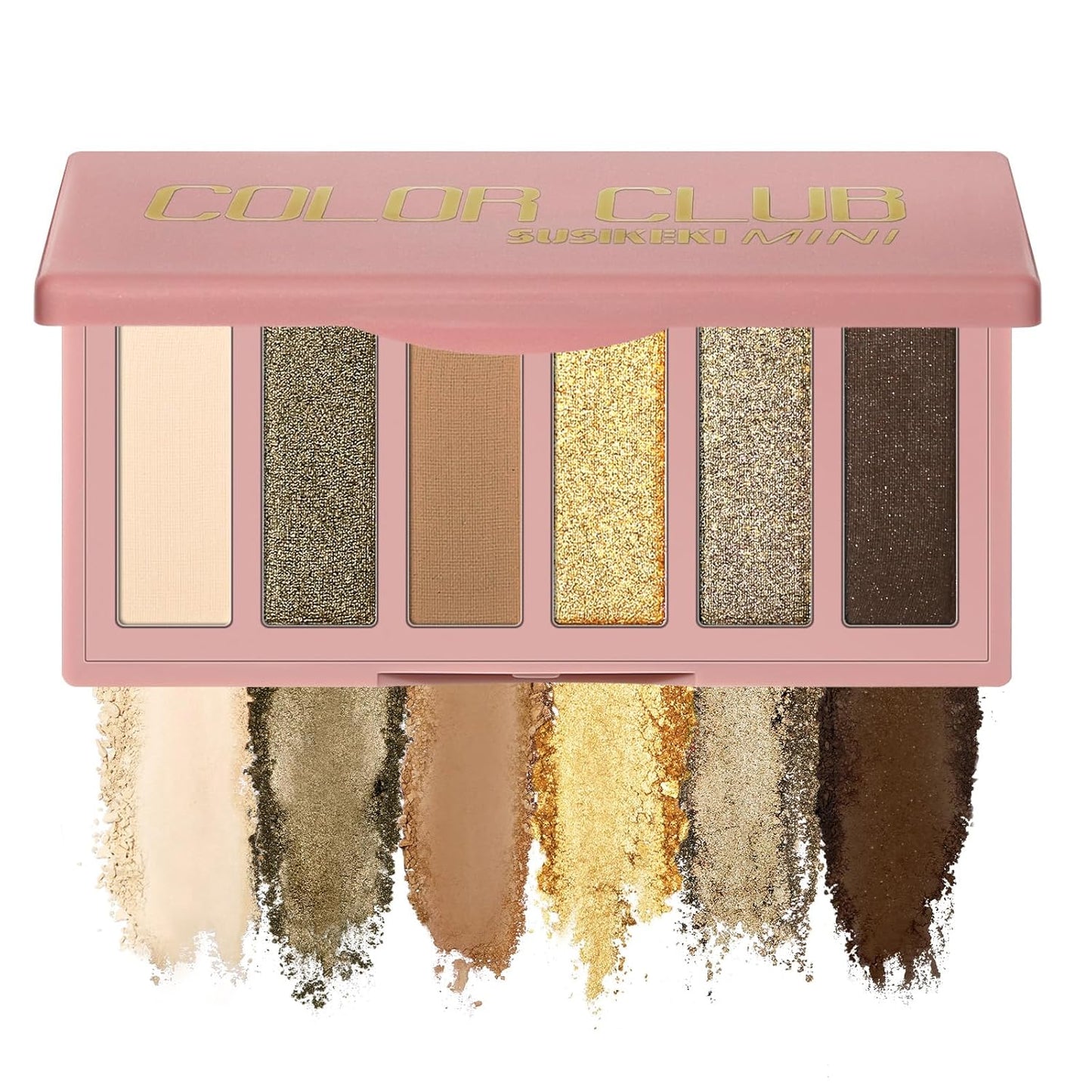 6 Colors Mini Eyeshadow Makeup Palette Olive-colored Neutral Tone Eye Shadow Matte & Shimmer Nude Make Up Pallet with Mirror Blendable Highly Pigmented Travel Size Gift Kit 04