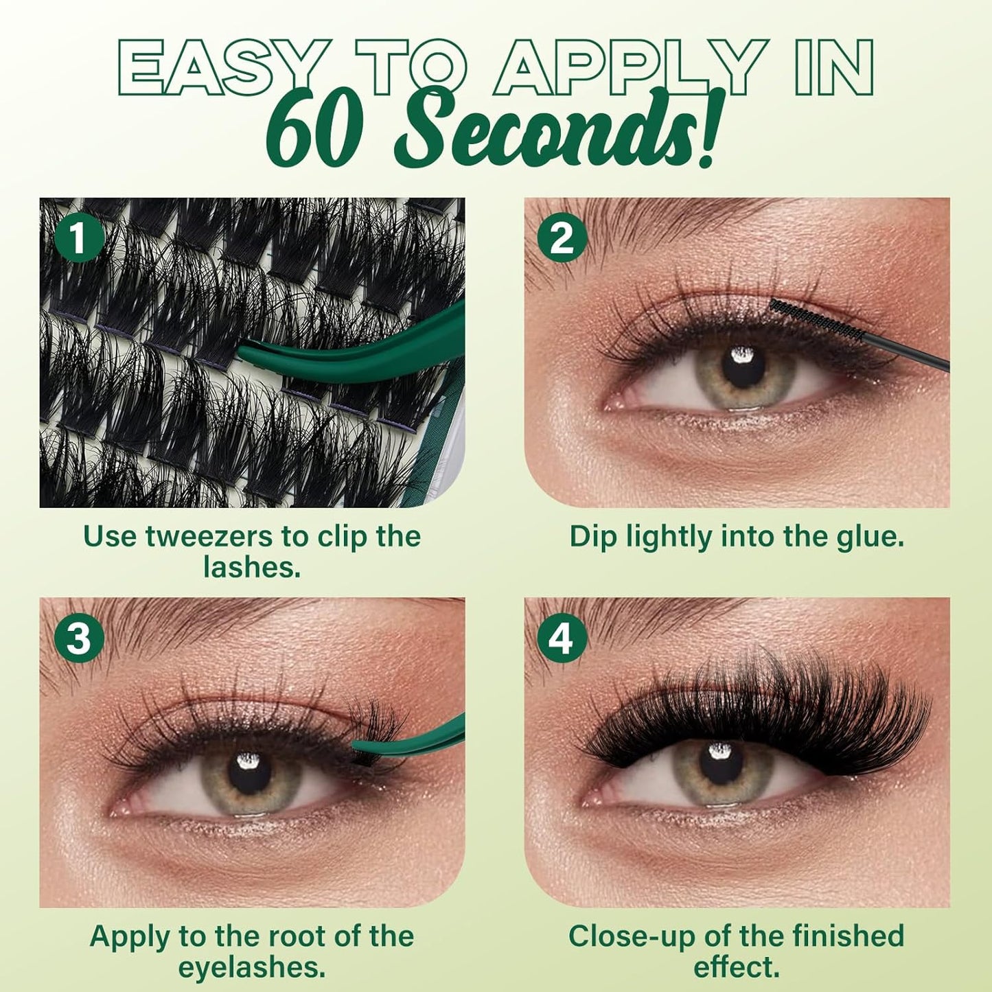 Clusters 3D Effect Eyelash Clusters 280pcs 100D D Curl 9-18MIX Individual Lashes Wispy Lashes Volume Cluster Lashes Natural Soft DIY Lash Extension(3D-100D-D-9-18MIX)