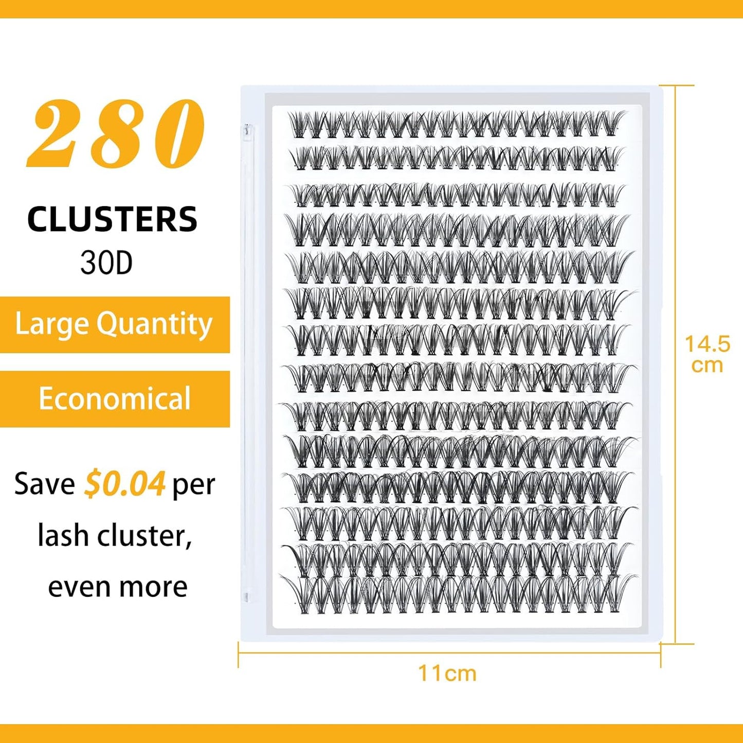 B&Qaugen Individual Lashes 280 Clusters False Eyelash 30D 40D 50D Lash Clusters Extensions DIY Eyelash Extensions at Home (30D-C,10-18MIX)