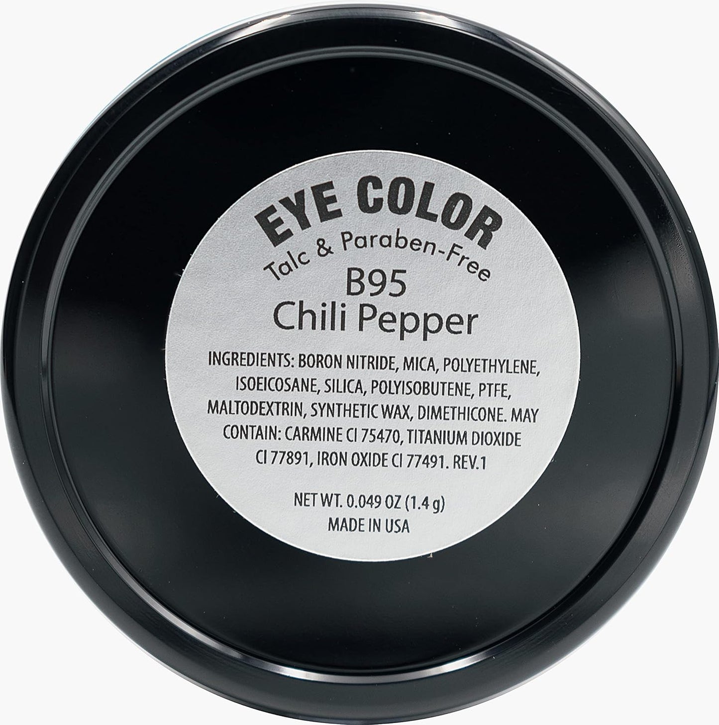 Chili Pepper Bright Red Orange Sparkling Glitter Pressed Powder Single Vegan Eyeshadow; Talc, Paraben & Cruelty Free