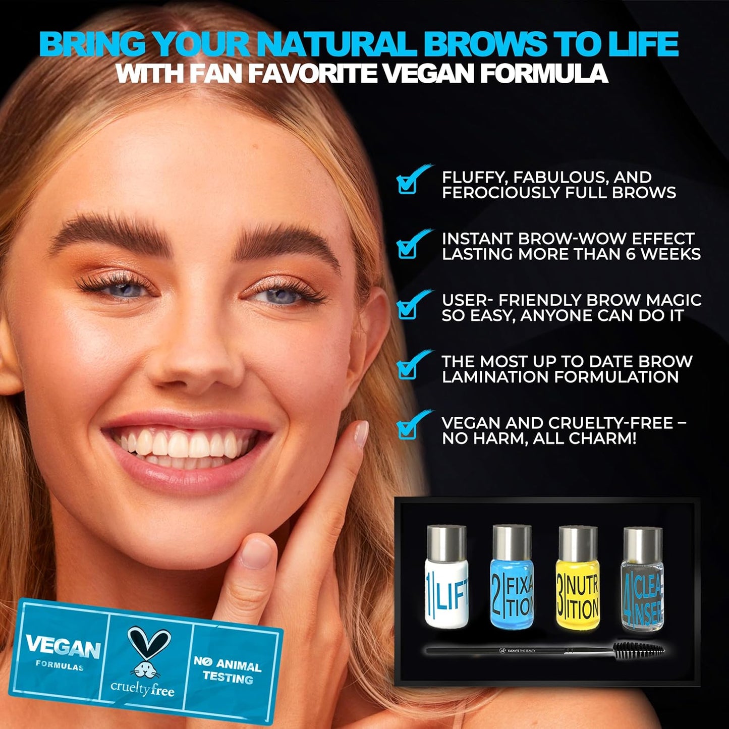 Brow Lamination Kit | At Home DIY Eyebrow Lamination Kit For Instant Brow Lift | Professional Eye Brows Supplies for Fuller Eyebrows | Easy to Use | For Home and Professional Care