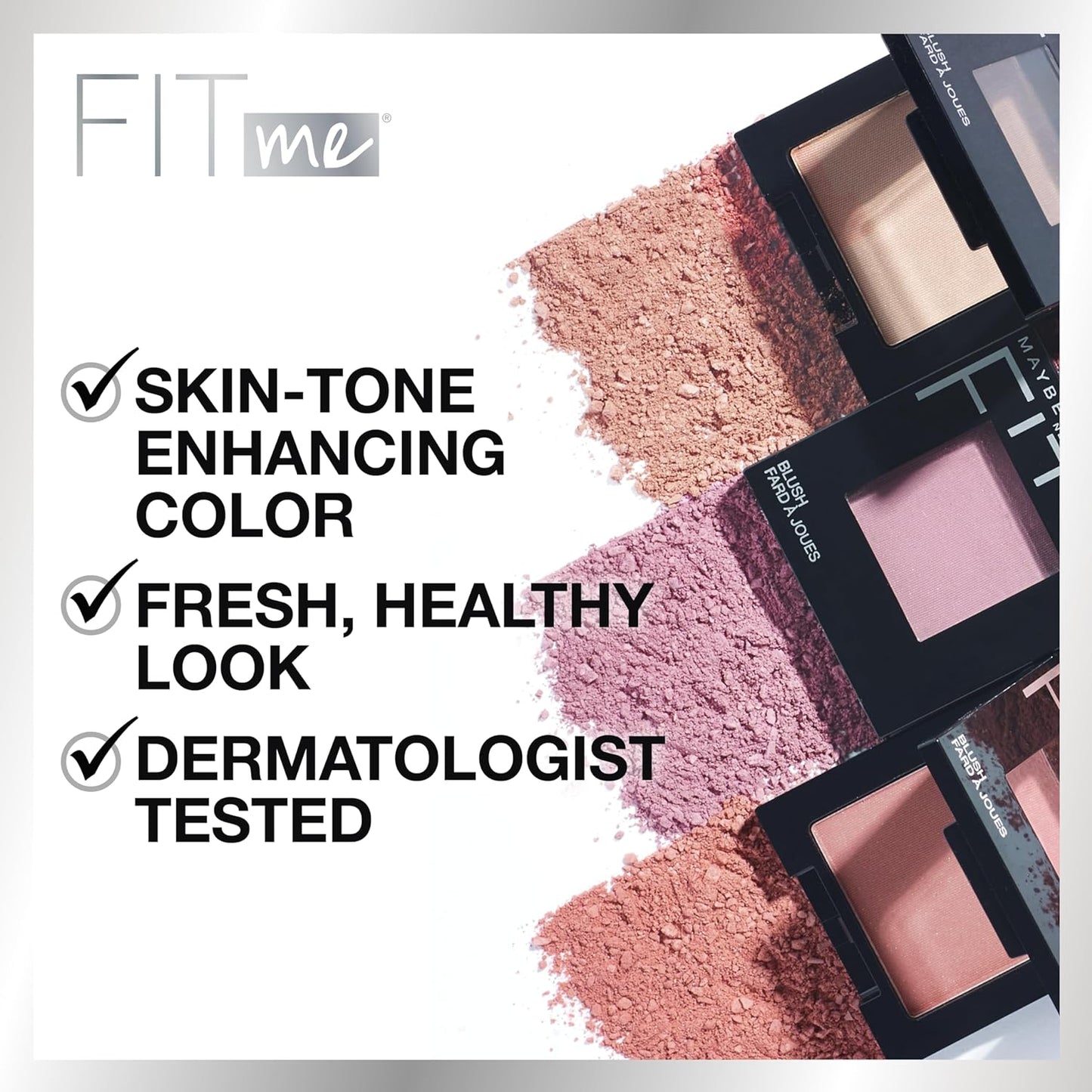 Maybelline Fit Me Blush, Peach, 0.16 Ounce (Pack of 3)