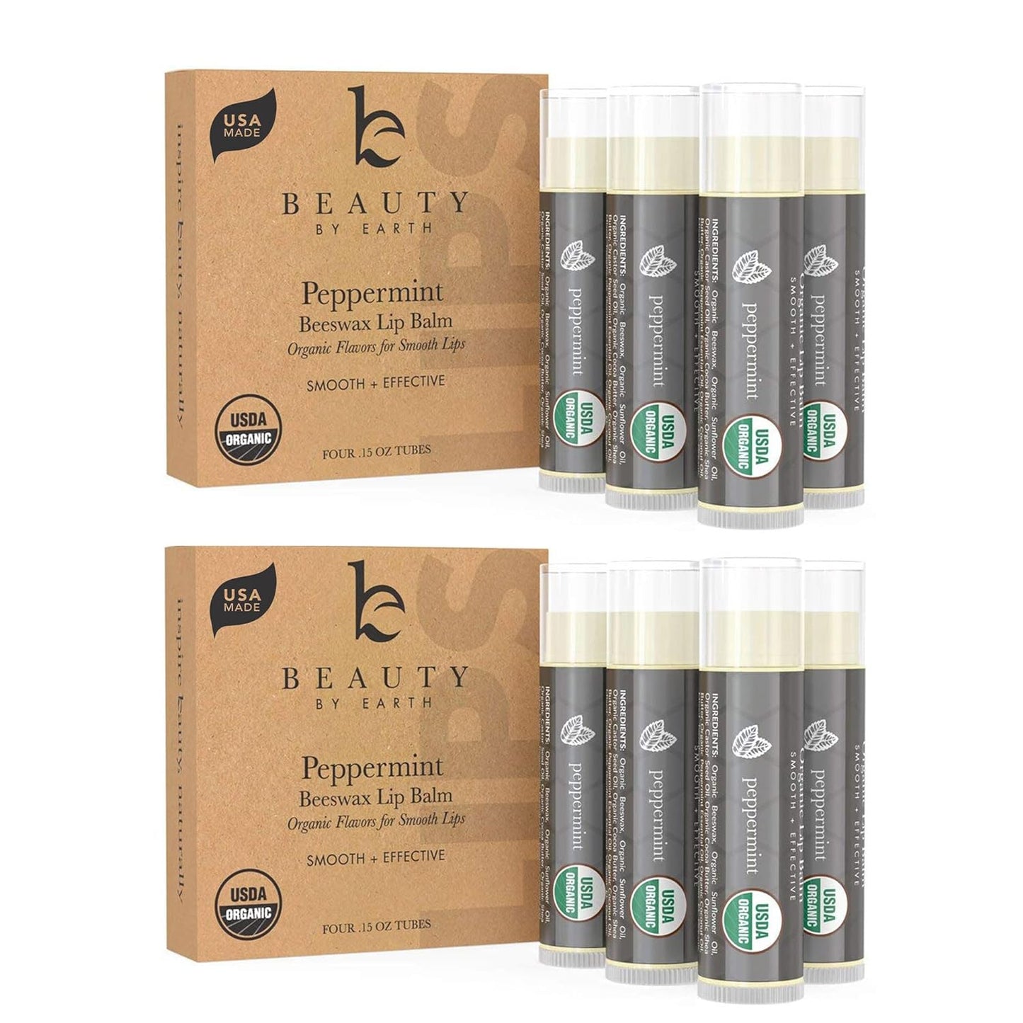Organic Lip Balm Pack - Original Lip Balm for Dry Cracked Lips, Christmas Stocking Stuffers Women & Men, Lip Balm Set, Lip Moisturizer, Natural Lip Balm for Men, Lip Care Products for Lip Repair