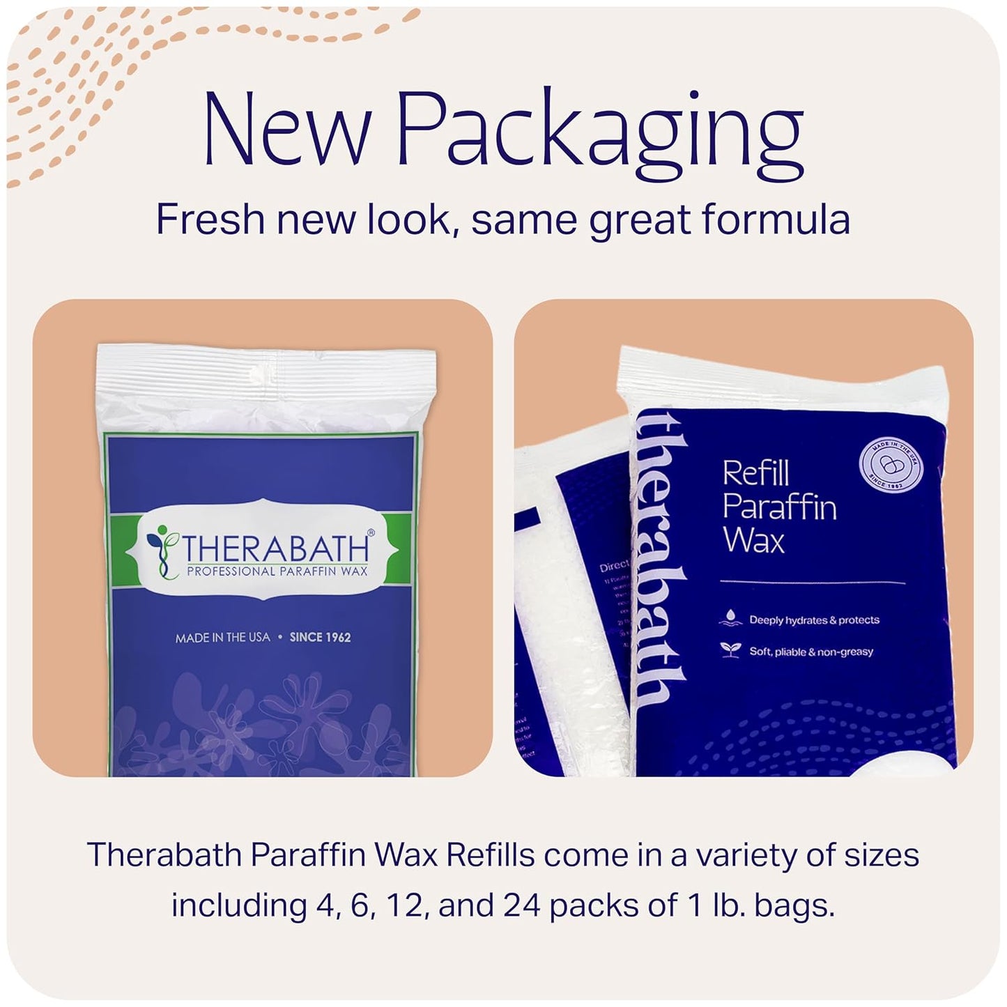 Therabath Paraffin Wax Refill - Thermotherapy - For Hands, Feet, Body - Deeply Hydrates - Made in USA, 6 lb. Clean
