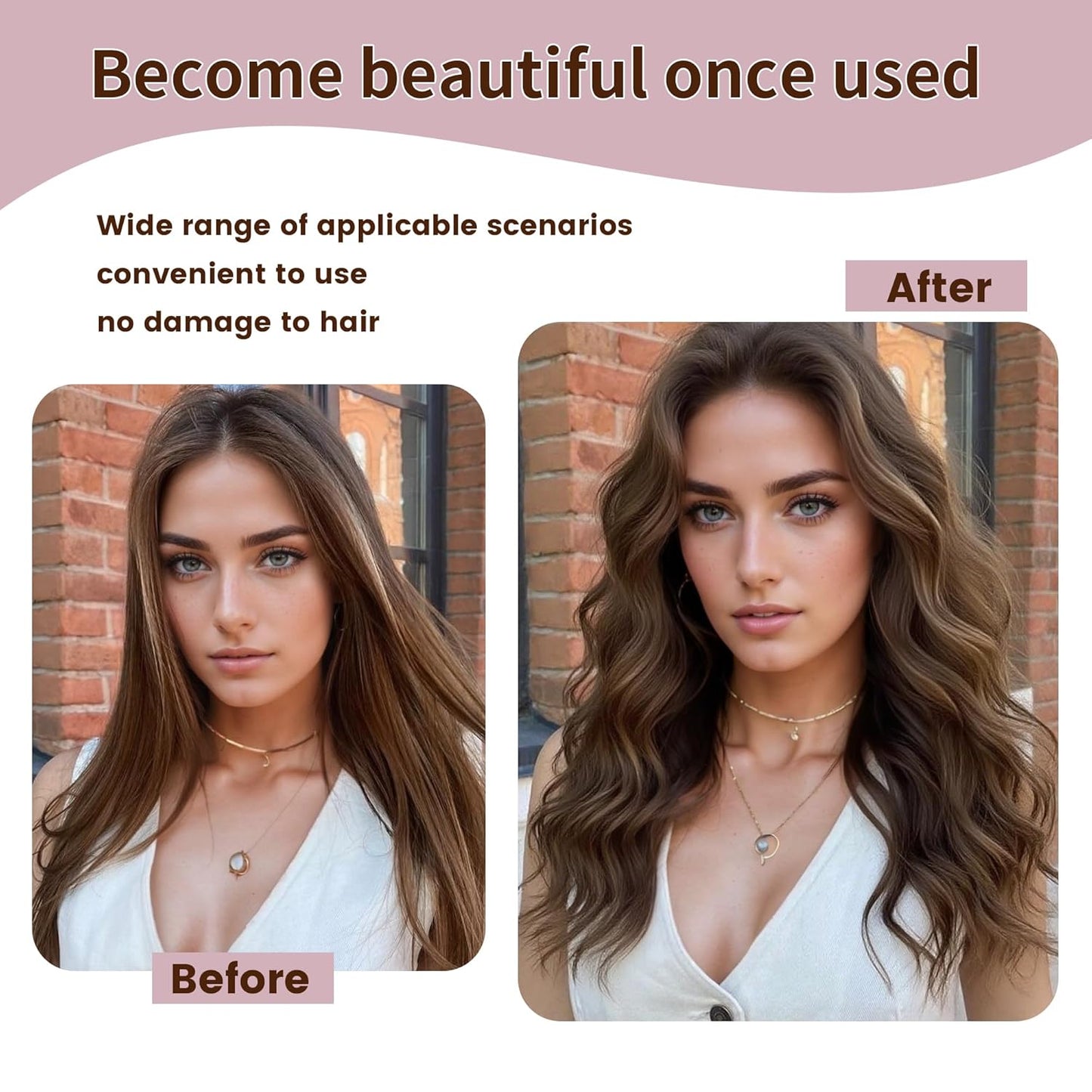 Heatless Curls Overnight Hair Curler - 4 Pcs Curling Rod to Sleep In, Satin Flexi Rods for All Hair Types，Velvet Rollers with Satin Scarf Girl's gift