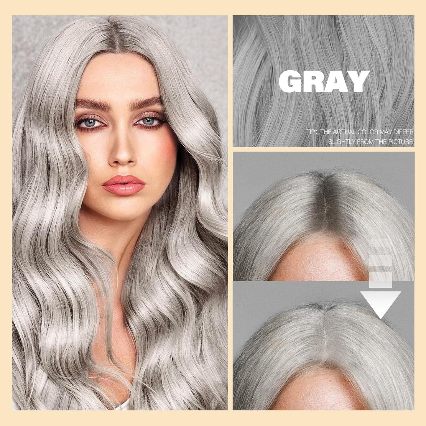 Root Touch Up Sets,Hairline Powder for Women Cover Up- Hairline Concealer for Thin and Thinning Hair, Water & Sweat Resistant,Contain Azonbey Makeup Brush (Gray, Med-Makeup Brush)