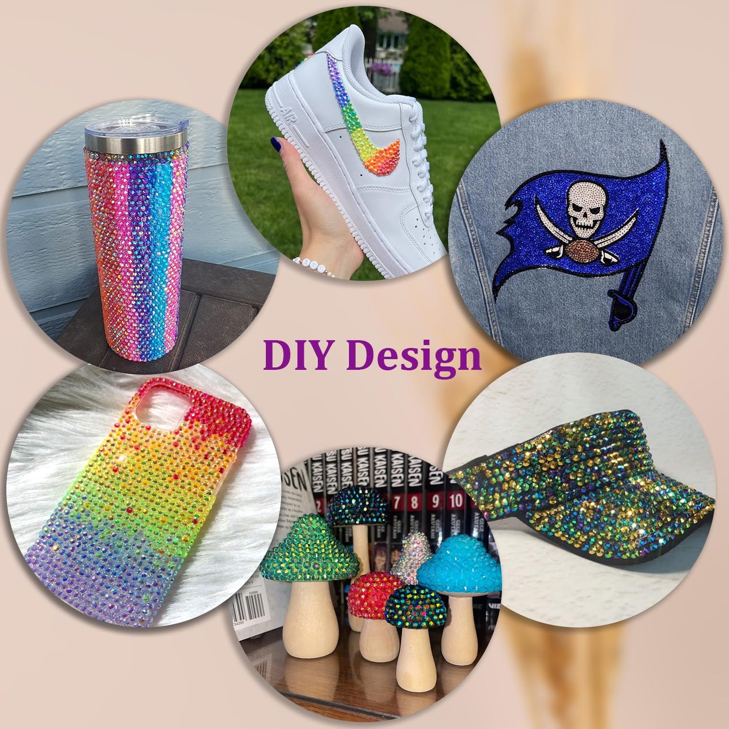 30000Pcs Resin Rhinestones with Tweezers for Crafting, Mixed-Color 3mm Bedazzling Crystal with 1Pcs 10ml B7000 Jewelry Glue for DIY Crafts Clothing Tumblers Shoes Fabric Nail Art