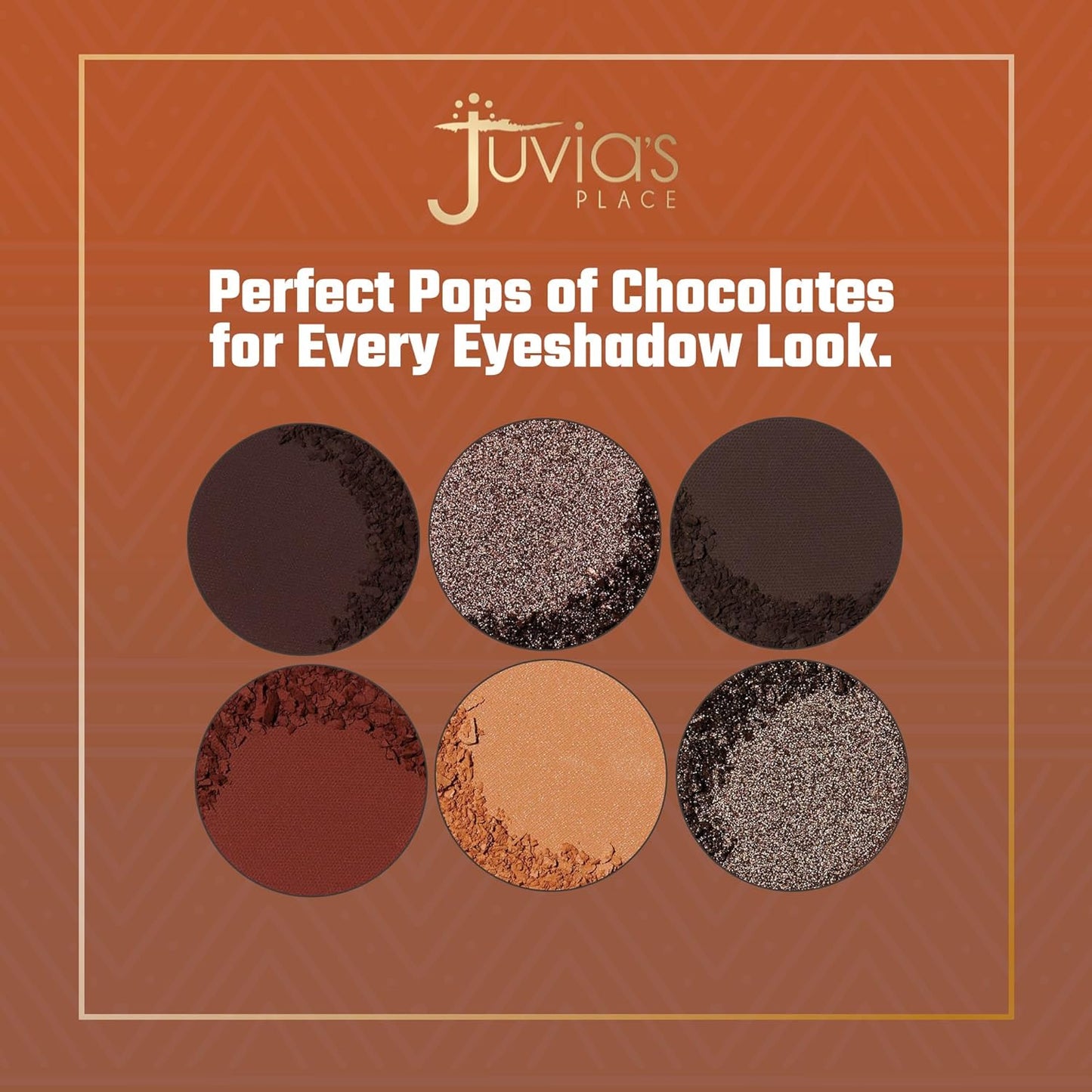 Juvia's Place Palette The Chocolates - Tan, Auburn, Shades of 6, Rich Dark Chocolate Palette, Professional Eye Makeup, Pigmented Palette, Makeup Palette for Eye Color & Shine