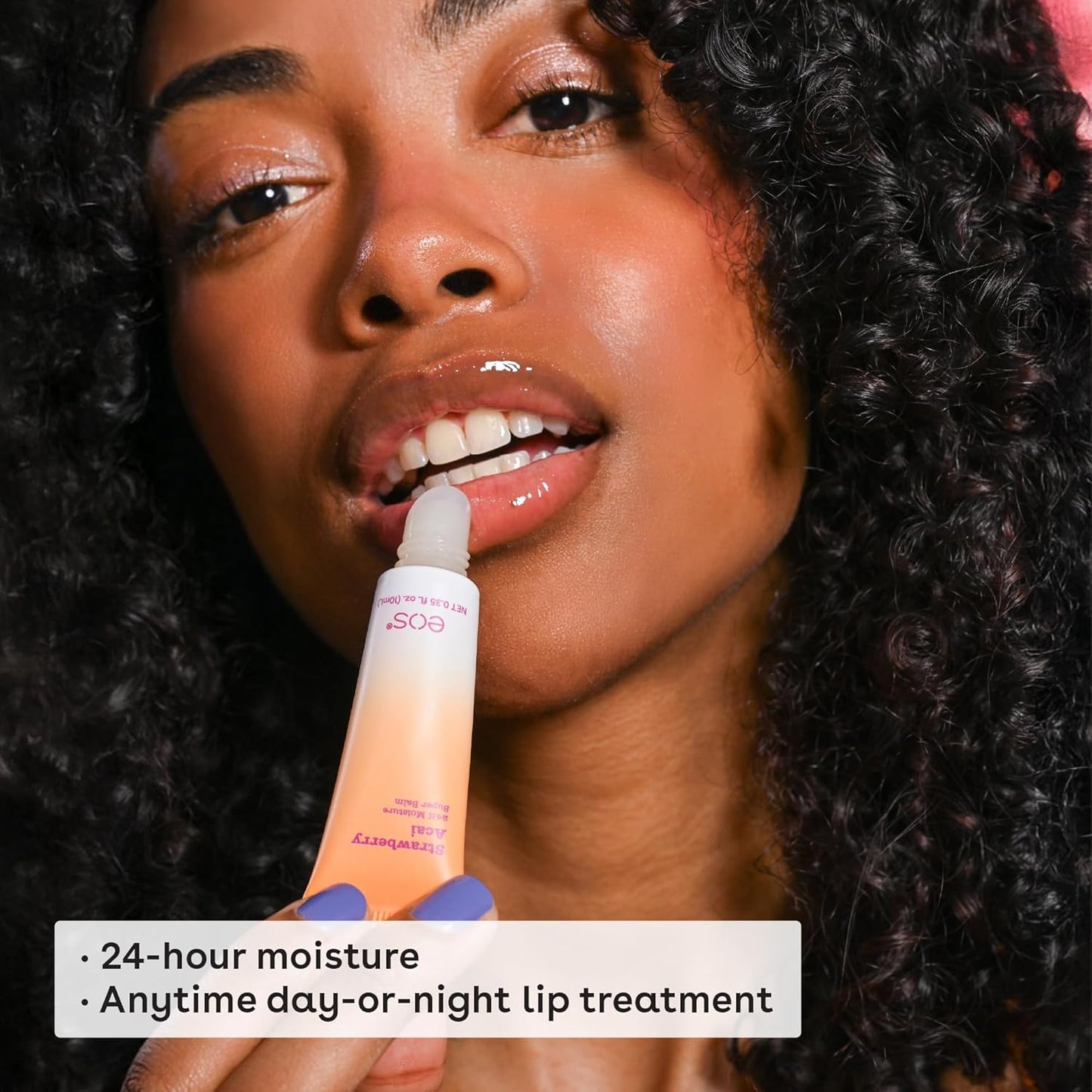 eos 24H Moisture Super Balm - Strawberry Acai, Lip mask, Moisturizing, Lip Treatment, Limited-Edition Skincare, 0.35 fl oz