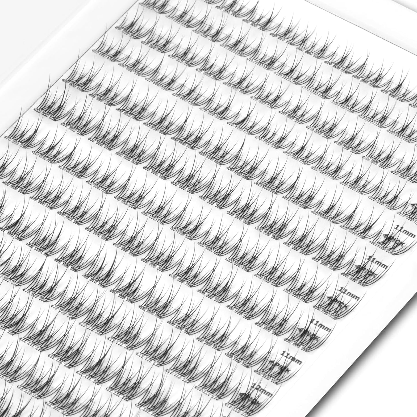 Self Adhesive Eyelashes, 156 Pcs Self Adhesive Eyelash Clusters, No Glue Needed, Invisible Band Lash Clusters - Longer Lasting, No Sticky Residue Pre Glued Eyelashes (Natural-Invisible Band)